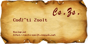 Csóti Zsolt névjegykártya