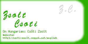 zsolt csoti business card
